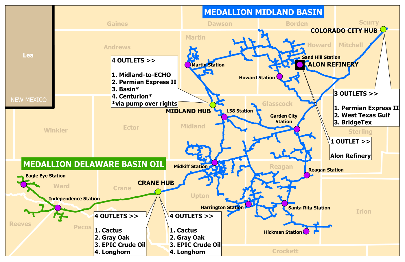 Medallion Operations Map